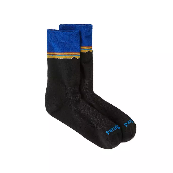 Patagonia Merino Wool Blend Crew Socks, Classic Fitz Roy: Viking Blue - Socken und Buff - 195699629622 - 1
