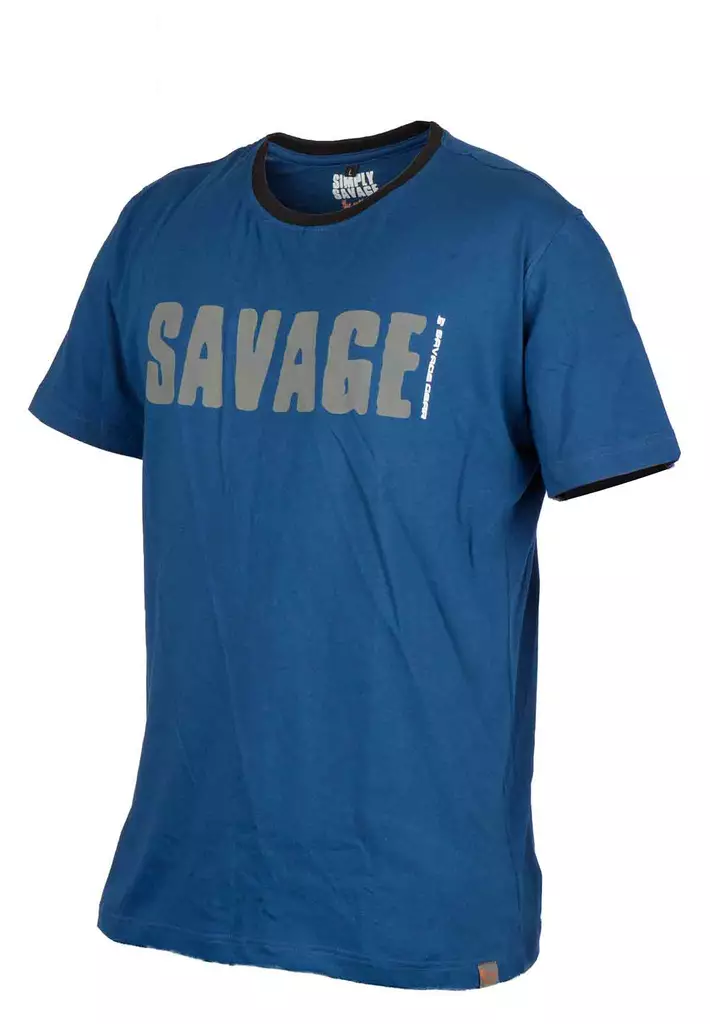 Savage Gear Simply Savage Tee Blue - Herren-T-Shirts - 5706301570642 - 1