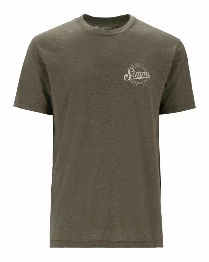 Simms Circle Lockup T-Shirt Military Heather - Herren-T-Shirts - 694264678442 - 1