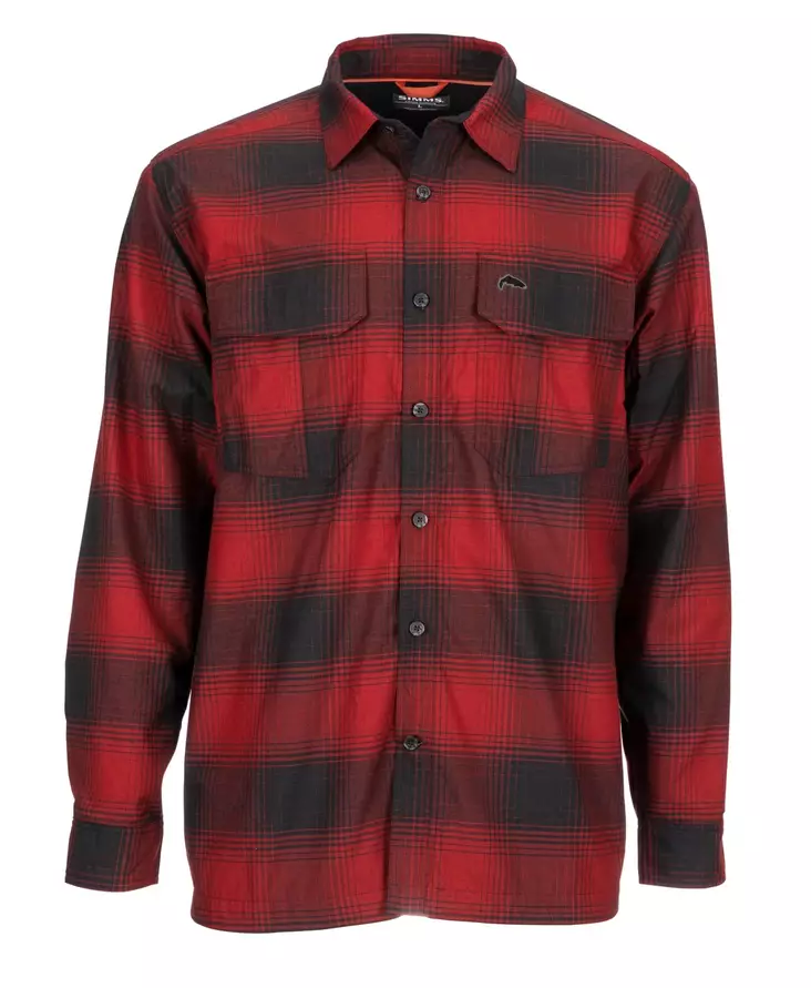 Simms Coldweather Shirt Auburn Red Plaid - Hemden - 694264498132 - 1