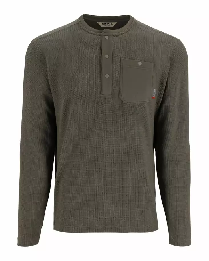 Simms Highline Henley Smokey Olive - Hemden - 694264659762 - 2
