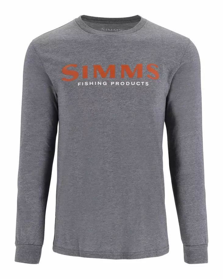 Simms Logo Shirt LS Athletic Heather - Herren-T-Shirts - 694264656662 - 1