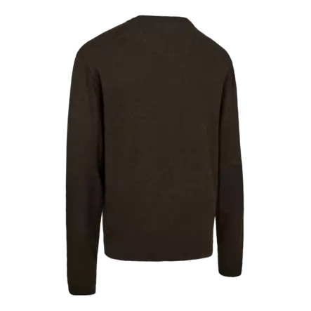 Deerhunter Harrington V-Neck Knit Brown Melange - Hemden - 5702827236253 - 2