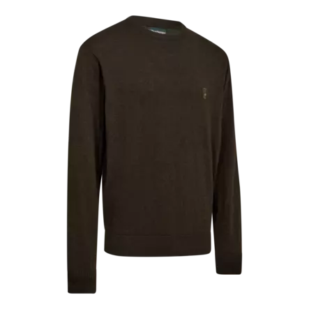 Deerhunter Harrington V-Neck Knit Brown Melange - Hemden - 5702827236253 - 1
