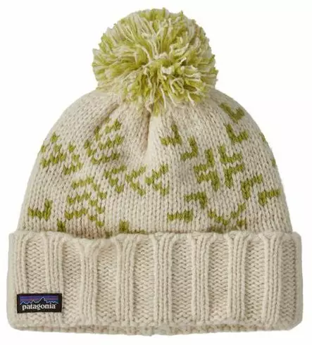 Patagonia Snowbelle Beanie Evergreen Flakes: Birch White - Mützen - 196924766433 - 1