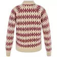 Fjällräven Jacquard Knit W Chalk White-True Red - Hemden - 7323451213533 - 2