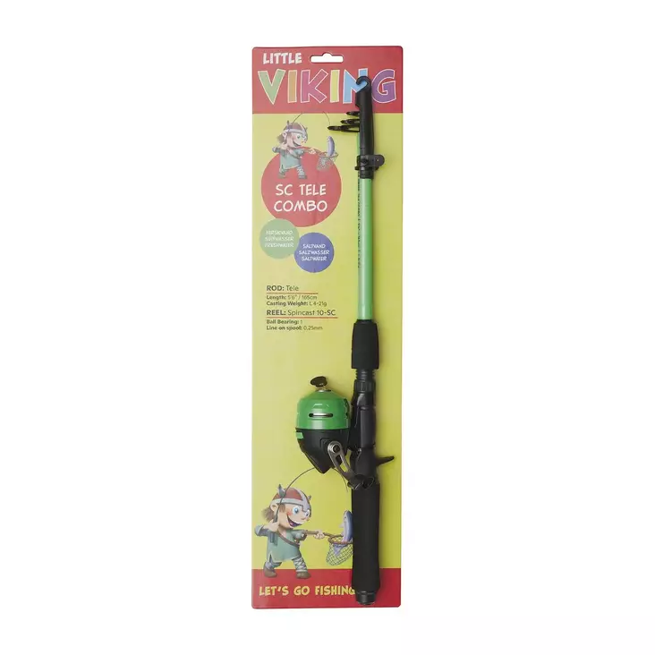 Kinetic Little Viking SC Tele 5'6'' Combo Green - Kinder-Angelsets - 5707461317153 - 1