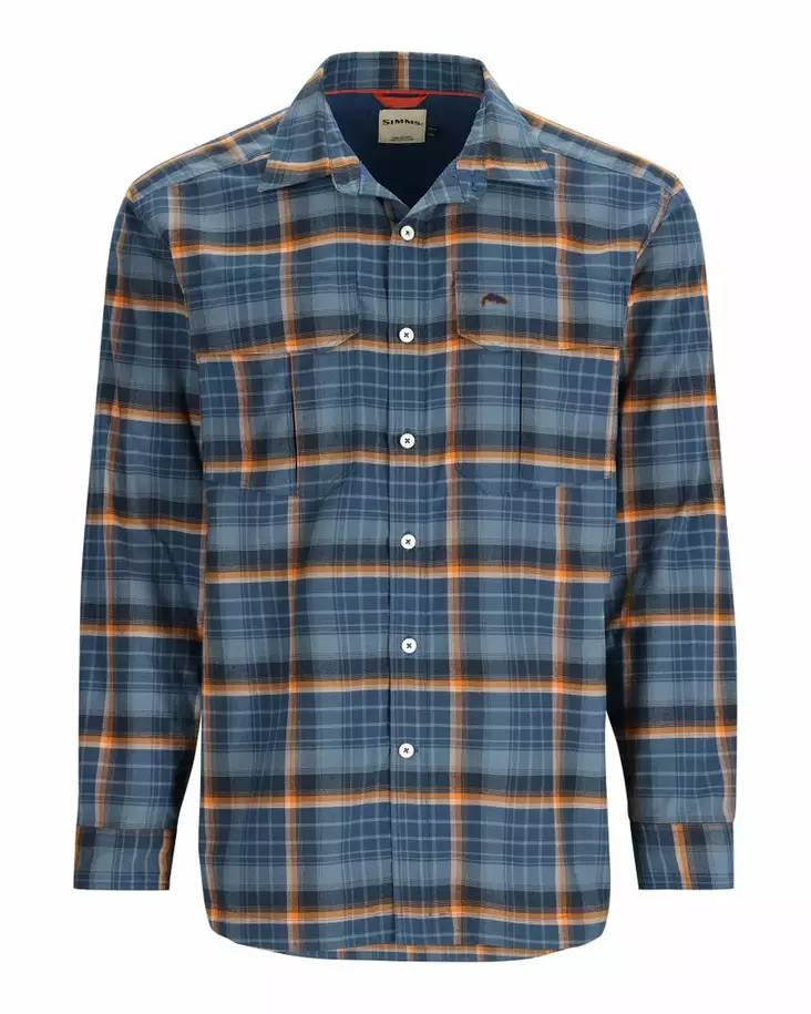Simms ColdWeather Shirt Neptune/Sun Glow Ombre Plaid - Hemden - 694264624173 - 2