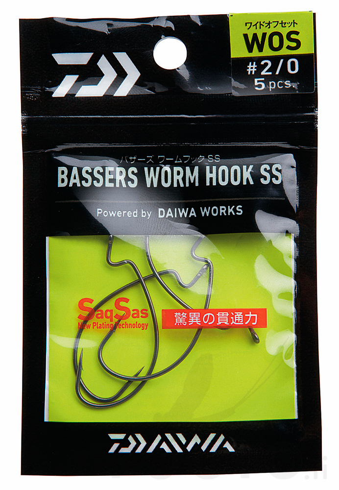 Daiwa Bassers Worm Hook Wide Offset WOS - Jig-Haken - 4960652838863 - 1