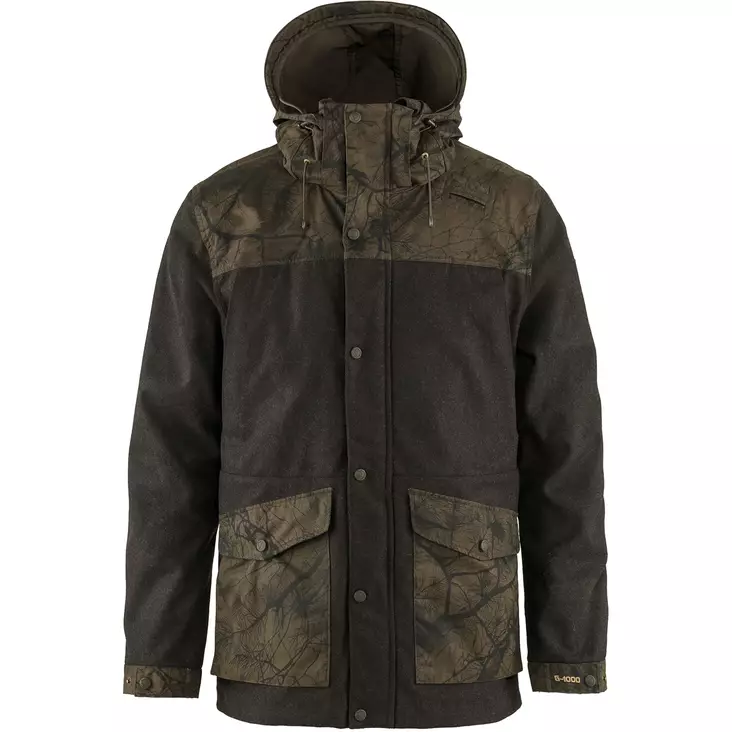 Fjällräven Värmland Wool JKT Dark Olive/Dark Olive Camo - Jagdjacken für Männer - 7323450639013 - 1
