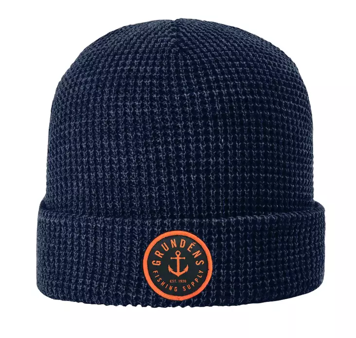 Grundens Anchor Waffle Beanie Navy - Mützen - 7332525291223 - 1
