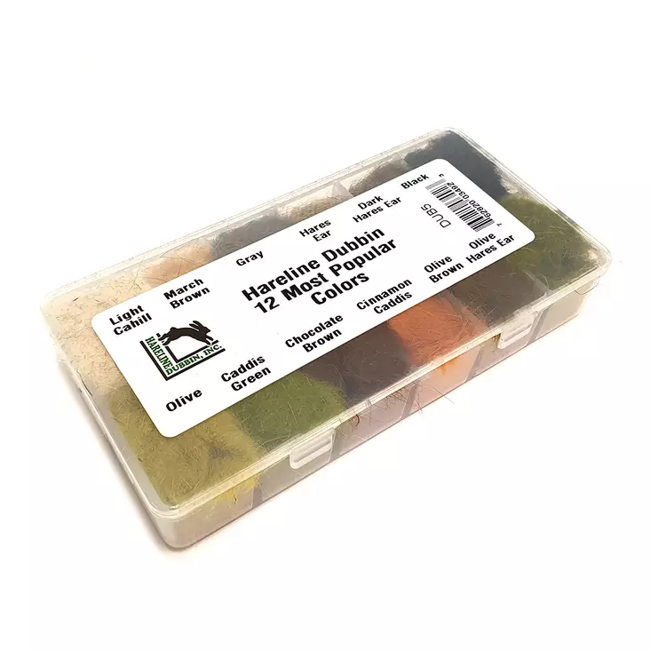 Hareline Dubbin 12 Most Popular Colours -dubbinglajitelma - Dubbing-Spender - 762820034923 - 1