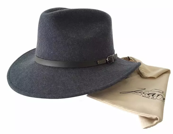 Jacaru Wool Traveller Hat Dark Grey - Kappen, Mützen und andere Hüte - 9331670058543 - 1