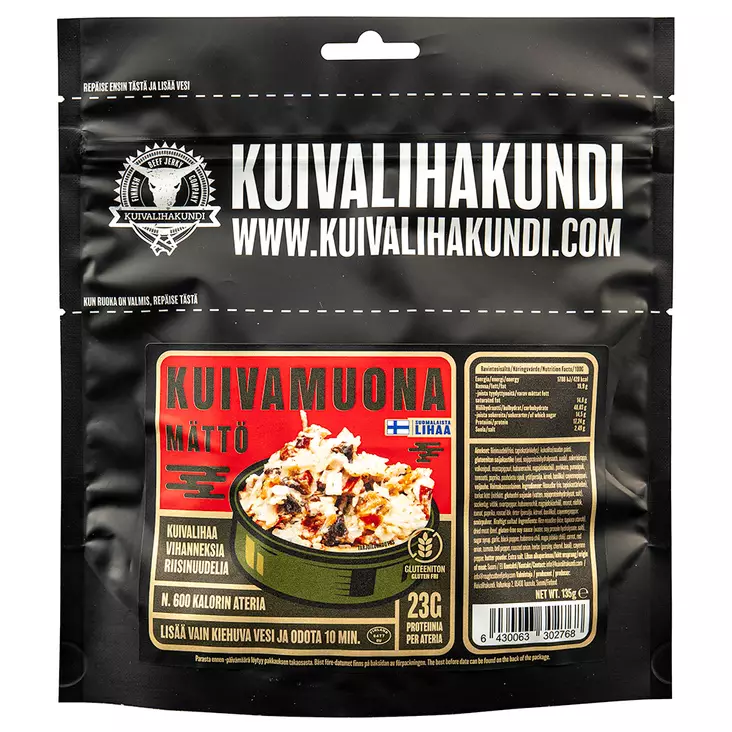 Kuivalihakundi Kuivamuona Mättö 135g - Campingmahlzeiten - 6430063302393 - 3