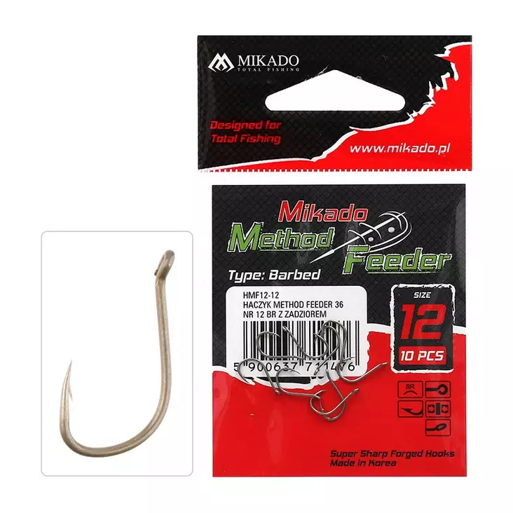 Mikado Method Feeder 36 Hook Barbed - Öhr- & Plättchenhaken - 5900637711483 - 1