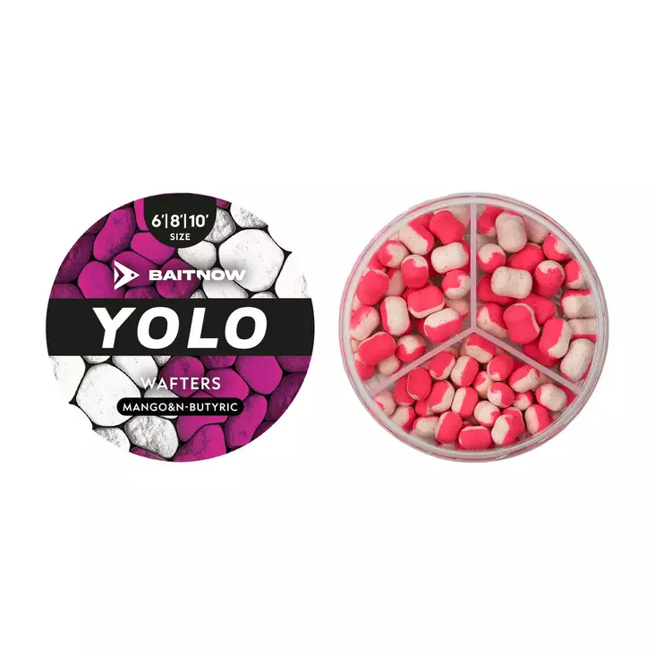 Mikado YOLO White & Pink Mango & N-Butyric 6/8/10mm - Wafter, Hakenpellets & Mini-Boilies - 5900637151203 - 1
