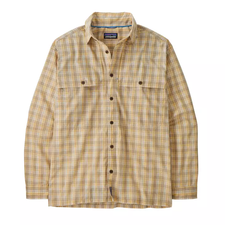 Patagonia Mens L/S Island Hopper Shirt Beeswax Tan - Hemden - 196924824683 - 1