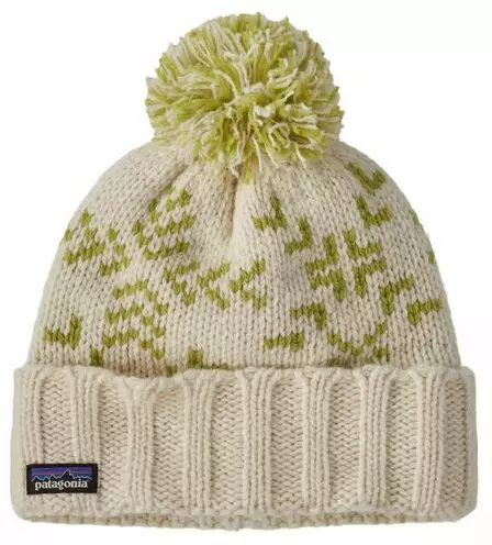 Patagonia Snowbelle Beanie Evergreen Flakes: Birch White - Mützen - 196924766433 - 1