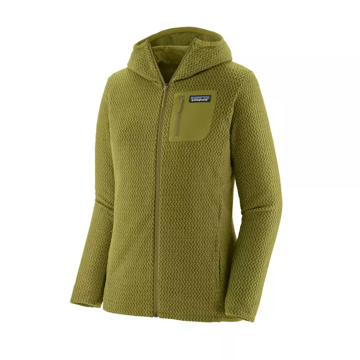 Patagonia Womens R1 Air Full-Zip Hoody Graze Green - Fleece-Hemden - 196924803343 - 1