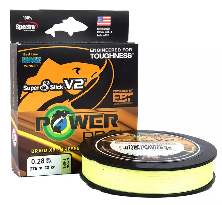 Power Pro Super 8 Slick V2 Moon Green - Geflochtene Schnüre - 0712649221523 - 3