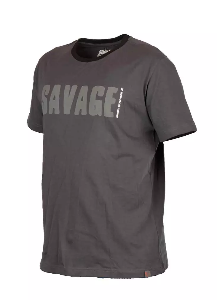 Savage Gear Simply Savage Tee Grey - Herren-T-Shirts - 5706301570703 - 1