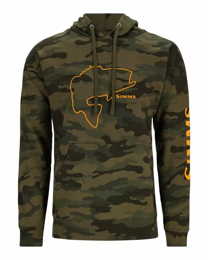 Simms Bass Outline Hoody Woodland Camo - Sweatshirts - 694264601143 - 1