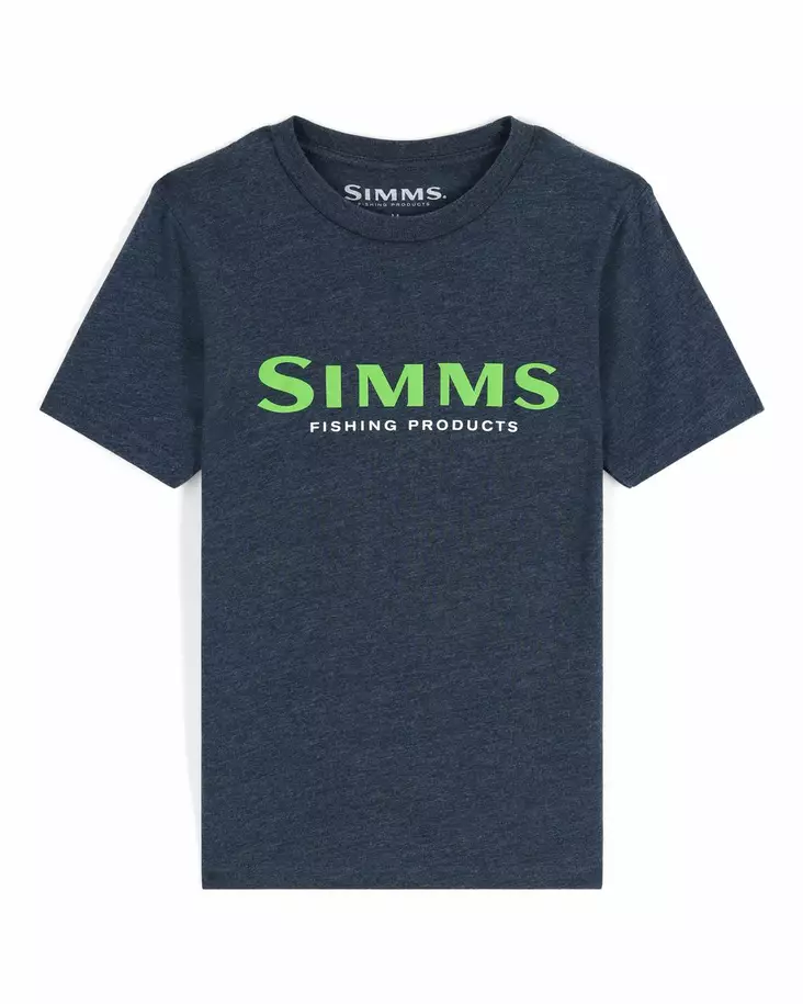 Simms Kid's Logo T-Shirt Harbor Blue - Herren-T-Shirts - 694264598313 - 1