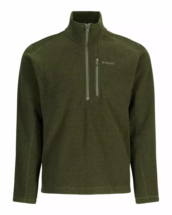 Simms Rivershed Half Zip Riffle Heather - Hemden - 694264628973 - 1