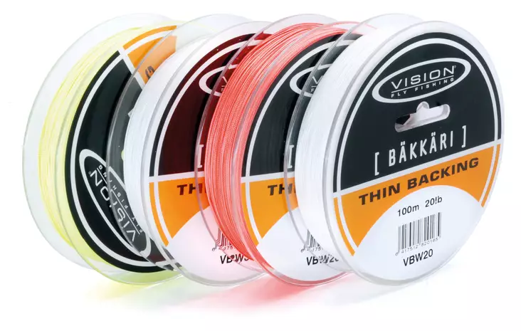 Vision Bäkkäri 100m Orange 20lb - Klassisches Backing - 6417512820189 - 2