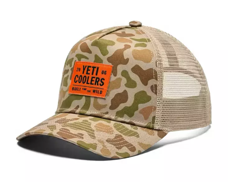 YETI COOLERS CAMO TRUCKER HAT BROWN CAMO - Trucker-Caps - 888830627303 - 1