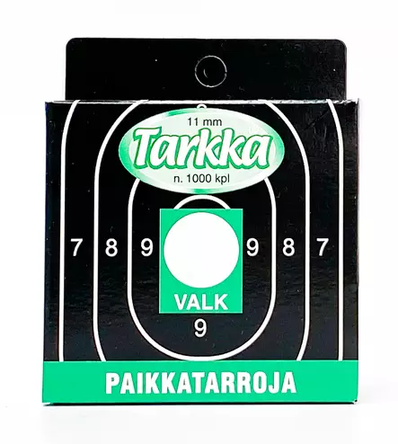 Tarkka Paikkatarra 11mm Valkoinen - Schießaufkleber - 6410362412054 - 1