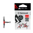 Mikado Barrel Swivel Triple with Beads - Wirbel & Quick-Change-Links - 5900637148234 - 1