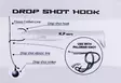 Shogun Drop Shot Hook #2 6pcs - Jig-Haken - 6438239070794 - 2