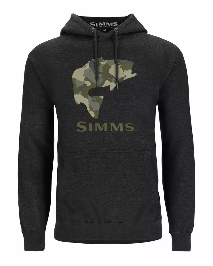 Simms Bass Fill Hoody Charcoal Heather - Sweatshirts - 694264600894 - 2