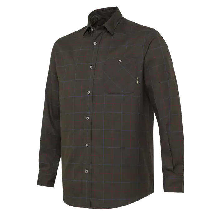 Beretta Jargo Stretch Shirt Bark & Burgundy Check - Hemden - 8051832670734 - 1