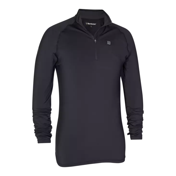 Deerhunter Heat Undershirt With Zip-neck Black - Jagdunterwäsche - 5702827198094 - 1