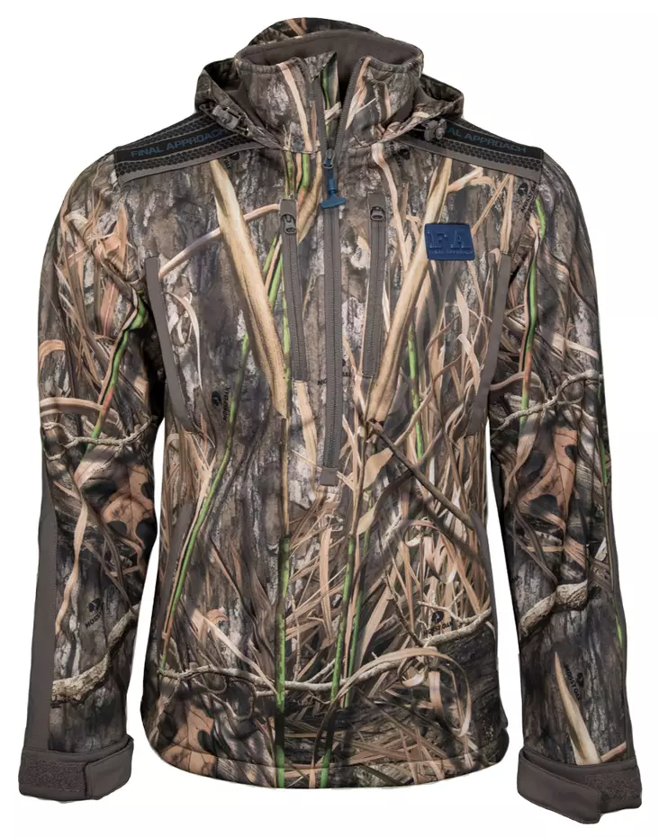 Final Approach Acuta Mid Layer 1/2 Zip Hooded Pullover - Jagdjacken für Männer - 728614295314 - 1