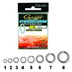 Gamakatsu Hyper Split Ring #6 60kg - Sprengringe - 4534910812454 - 1