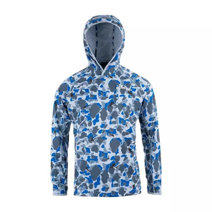 Loop Flyt UPF-Dome Sun Hoodie Camofly Blue - Hoodies - 827142085074 - 1
