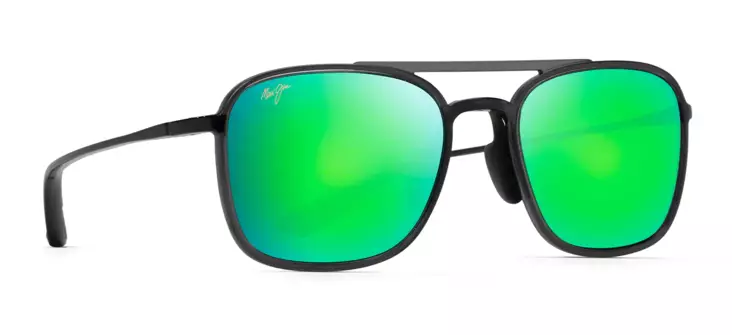 Maui Jim Keokea - Translucent Grey Frame with Green Mirror Lens - Kunststofflinsen - 603429065874 - 1