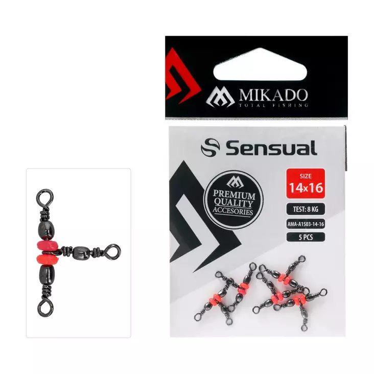 Mikado Barrel Swivel Triple with Beads - Wirbel & Quick-Change-Links - 5900637148234 - 1