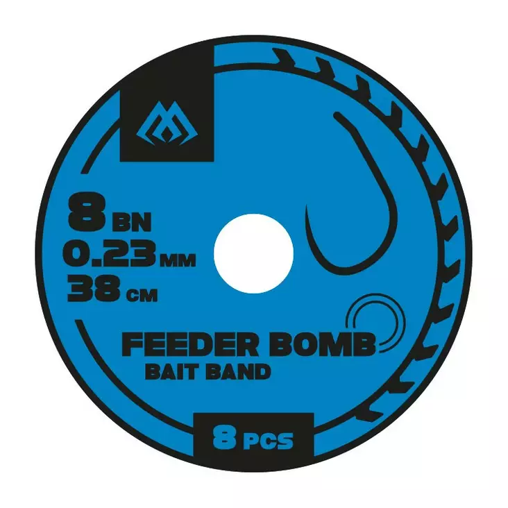 Mikado Feeder Bomb Rig Bait Band Barbless Mono 38cm - Gebundene Haken - 5900637105664 - 1