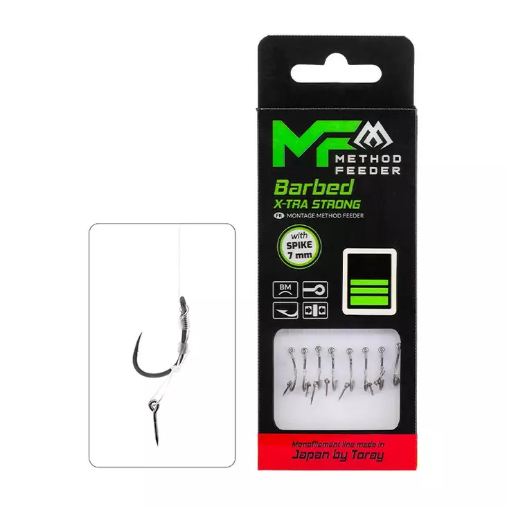 Mikado MF Rig X-Tra Strong Spike Barbed Mono 10cm - Gebundene Haken - 5900637161714 - 1