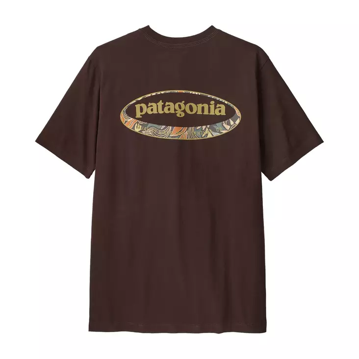 Patagonia M's '95 Oval Logo T-Shirt Den Brown: Heliotropic - T-Shirts - 198077991984 - 1