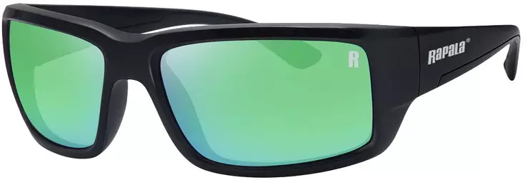 Rapala Amberjack Matte Black Green Mirror - Kunststofflinsen - 022677381244 - 1