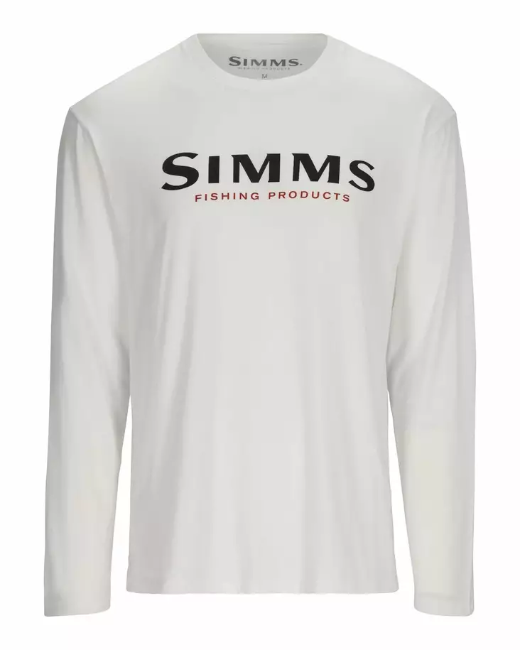 Simms Logo Shirt LS White - Herren-T-Shirts - 694264639894 - 1