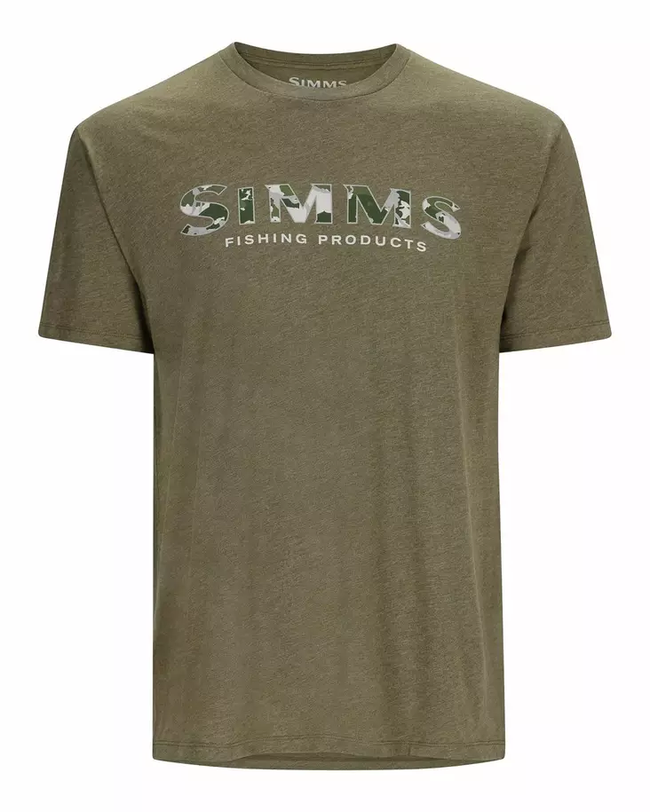 Simms Logo T-shirt RC Dark Clover/Military Heather - Herren-T-Shirts - 694264649114 - 1