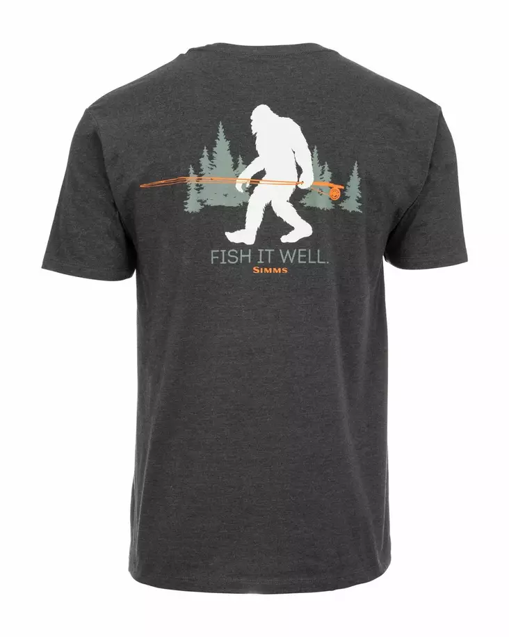 Simms Sasquatch T-Shirt Charcoal Heather - Herren-T-Shirts - 694264584194 - 1