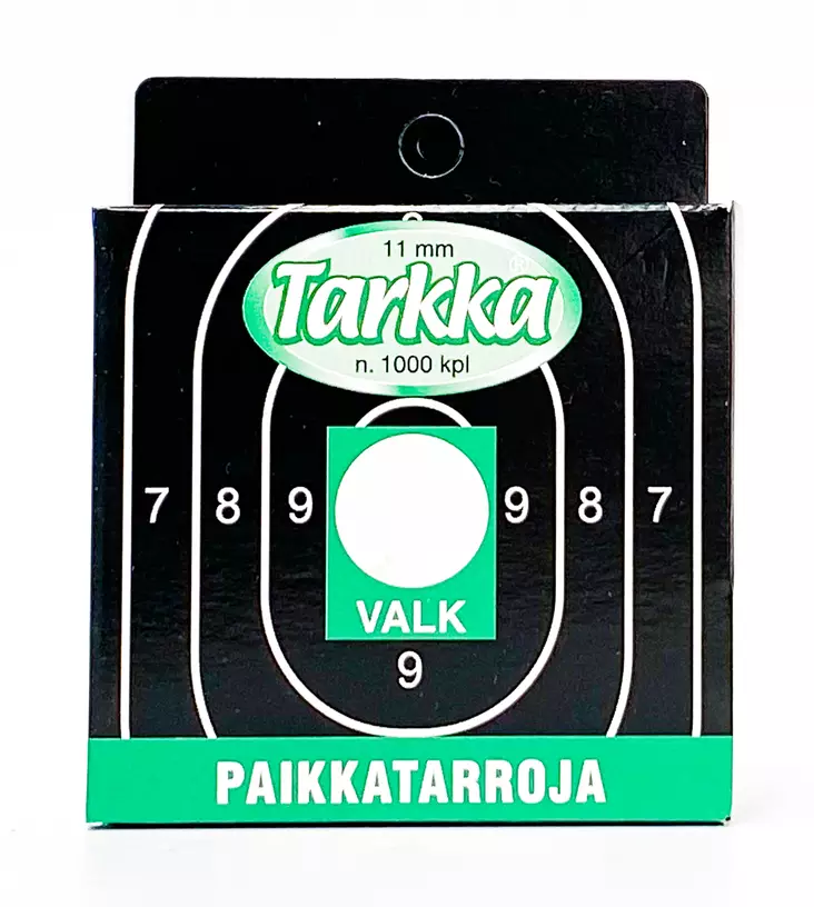 Tarkka Paikkatarra 11mm Valkoinen - Schießaufkleber - 6410362412054 - 1