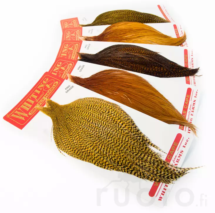 Whiting Dry Fly Cape Pro Grade - Trockenfliegenhälse und Sattelfedern - 40350100004 - 1